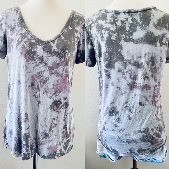 BKE Green Custom Bleach Dye Short Sleeve T Shirt - Picture 2 of 7